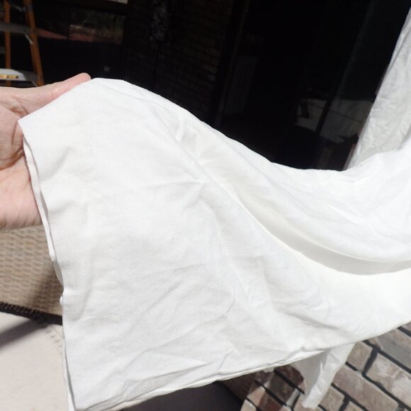 Anthropologie High Waisted White Linen Mix Pleated Pants - Size Medium - Picture 5 of 12